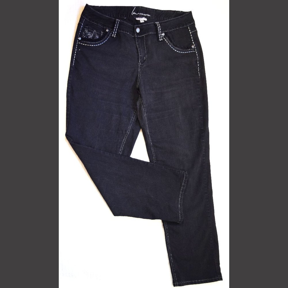 Size 20 Lane Bryant Premium Black Jeans Bling!